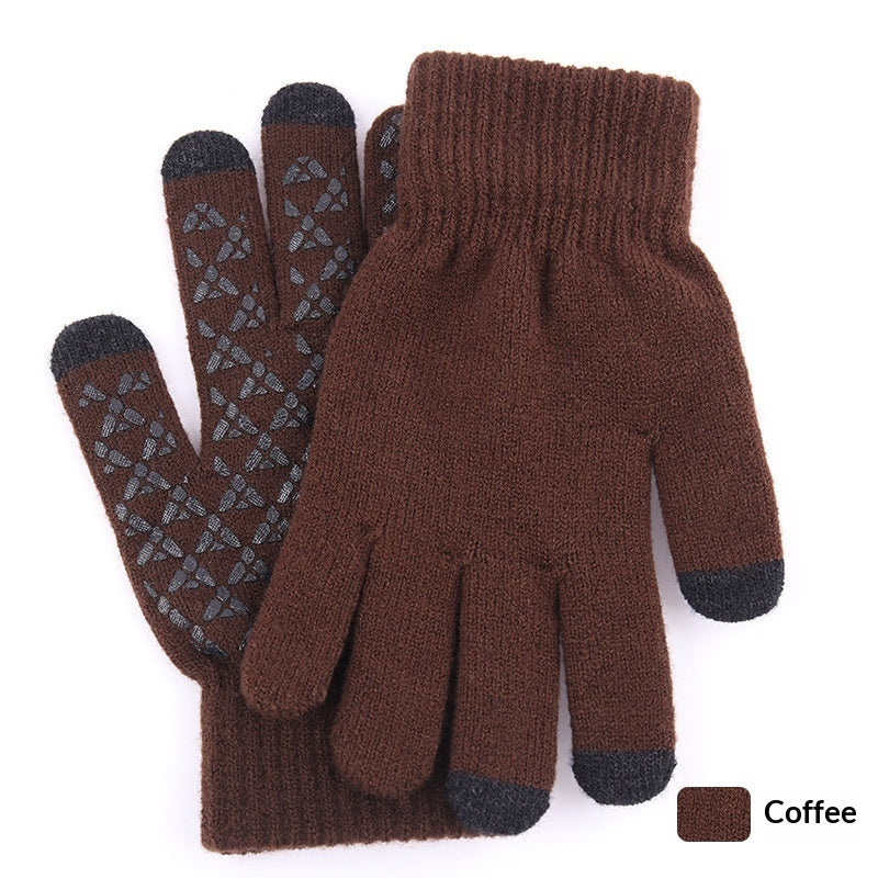 Knitted Winter Warm Touchscreen Gloves Made Of Wool VEV40878