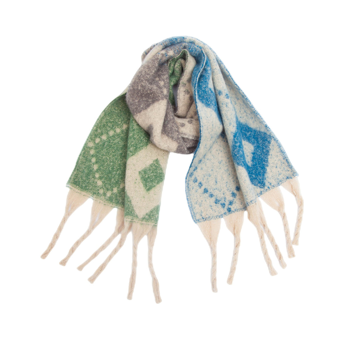 Diamond Argyle Fringe Blanket Scarf Wrap